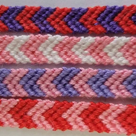Colorful Chevron Friendship Bracelets - Picture 2 of 8